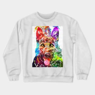 German Shepherd Alsatian Grunge Crewneck Sweatshirt